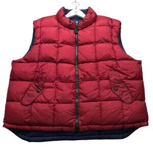 Vintage Gap Quilted Reversible Waterfowl Down Filled Puffer Vest Nylon Mens XL